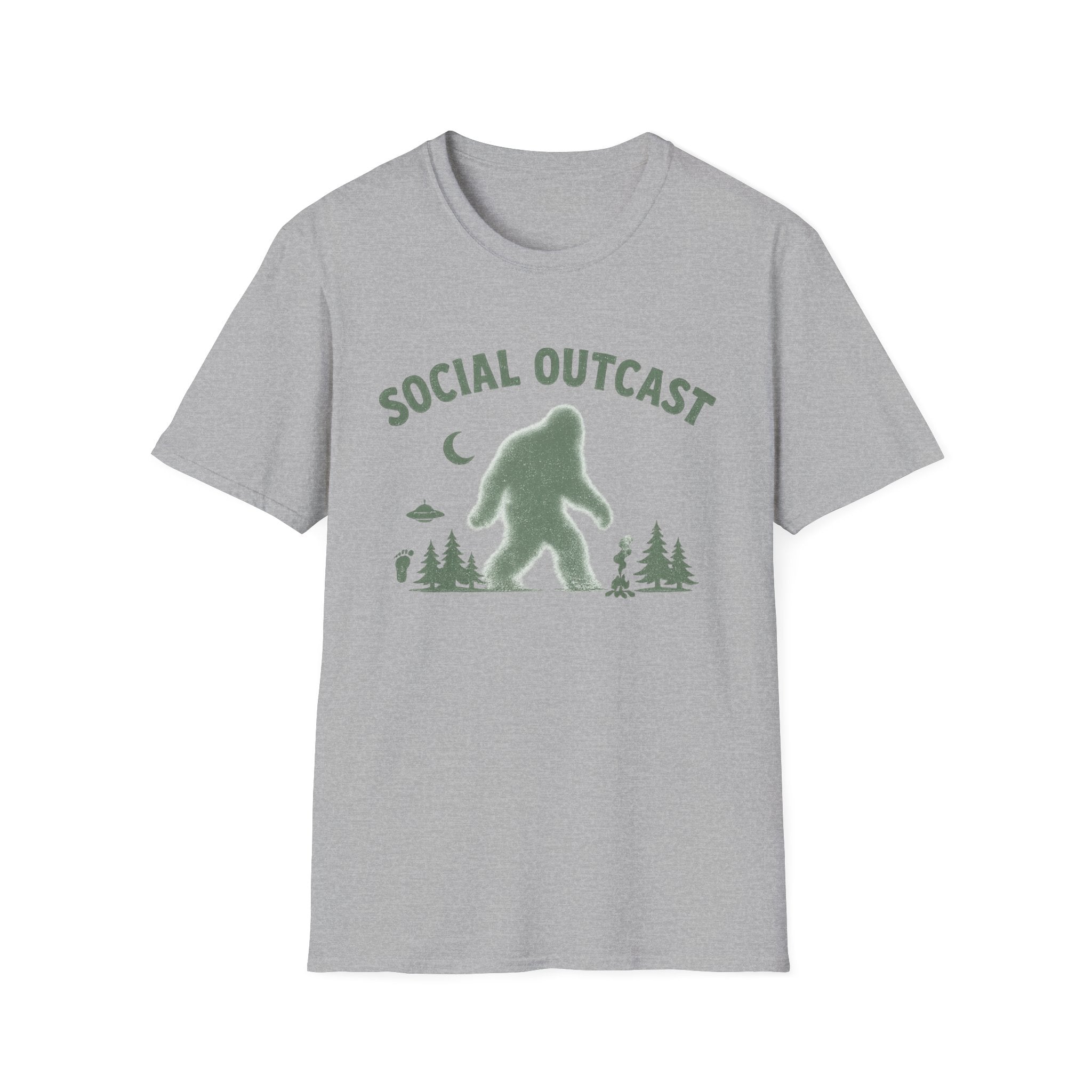 "Social Outcast" Bigfoot Graphic T-Shirt