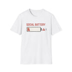 Social Battery Low Funny Introvert Graphic T-Shirt