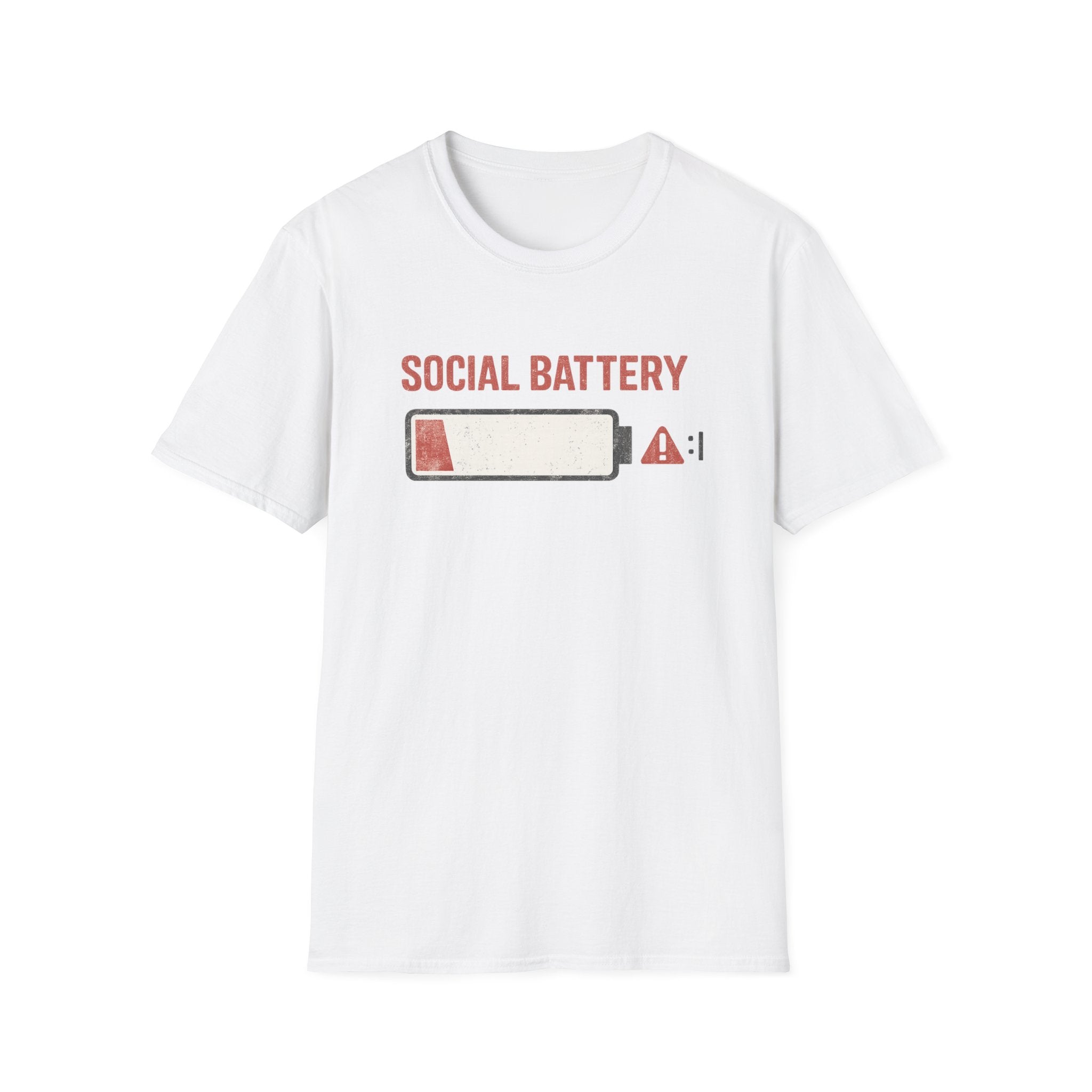 Social Battery Low Funny Introvert Graphic T-Shirt