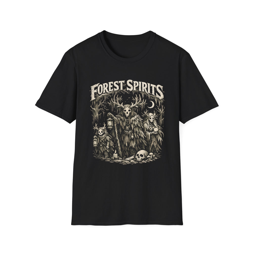 Forest Spirits T-Shirt - Cryptid Woodland Skull Graphic Tee