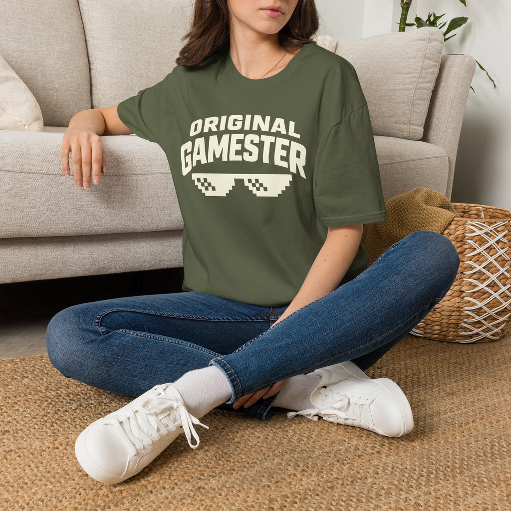 Original Gamester T-Shirt — Retro Pixel Sunglasses Gaming Tee