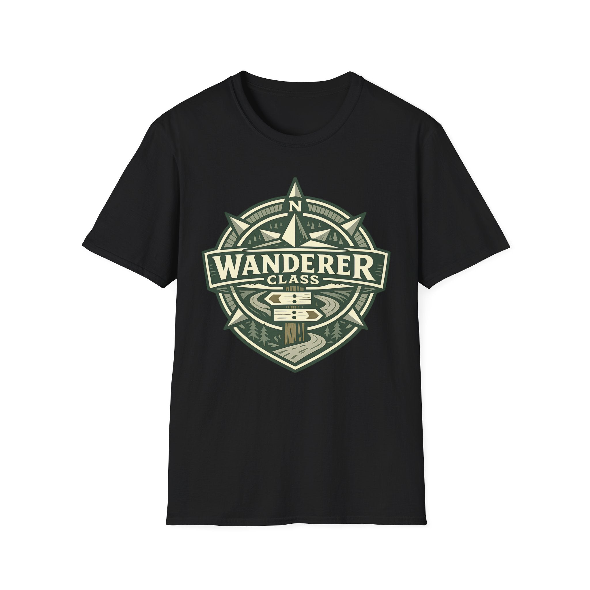 Wanderer Class T-Shirt - Adventure Compass Graphic Tee