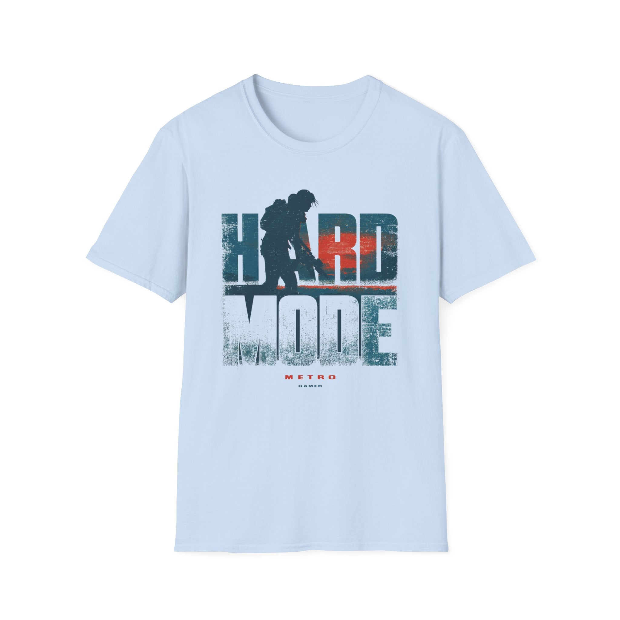 Hard Mode Metro Gamer T‑Shirt — Retro Distressed Graphic Tee