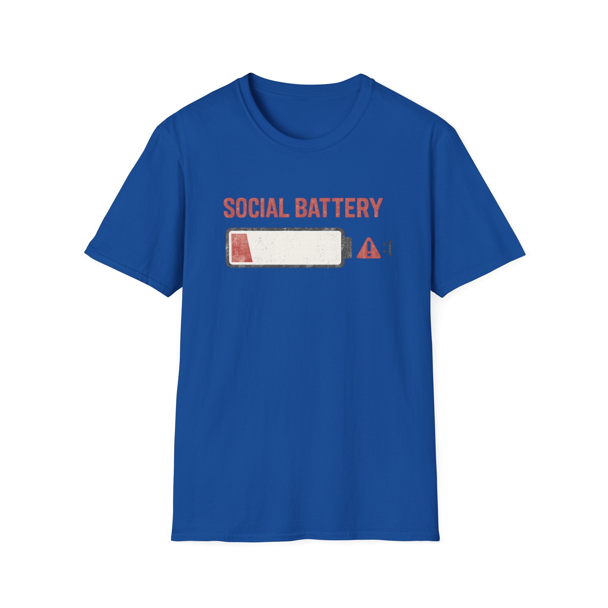 Social Battery Low Funny Introvert Graphic T-Shirt