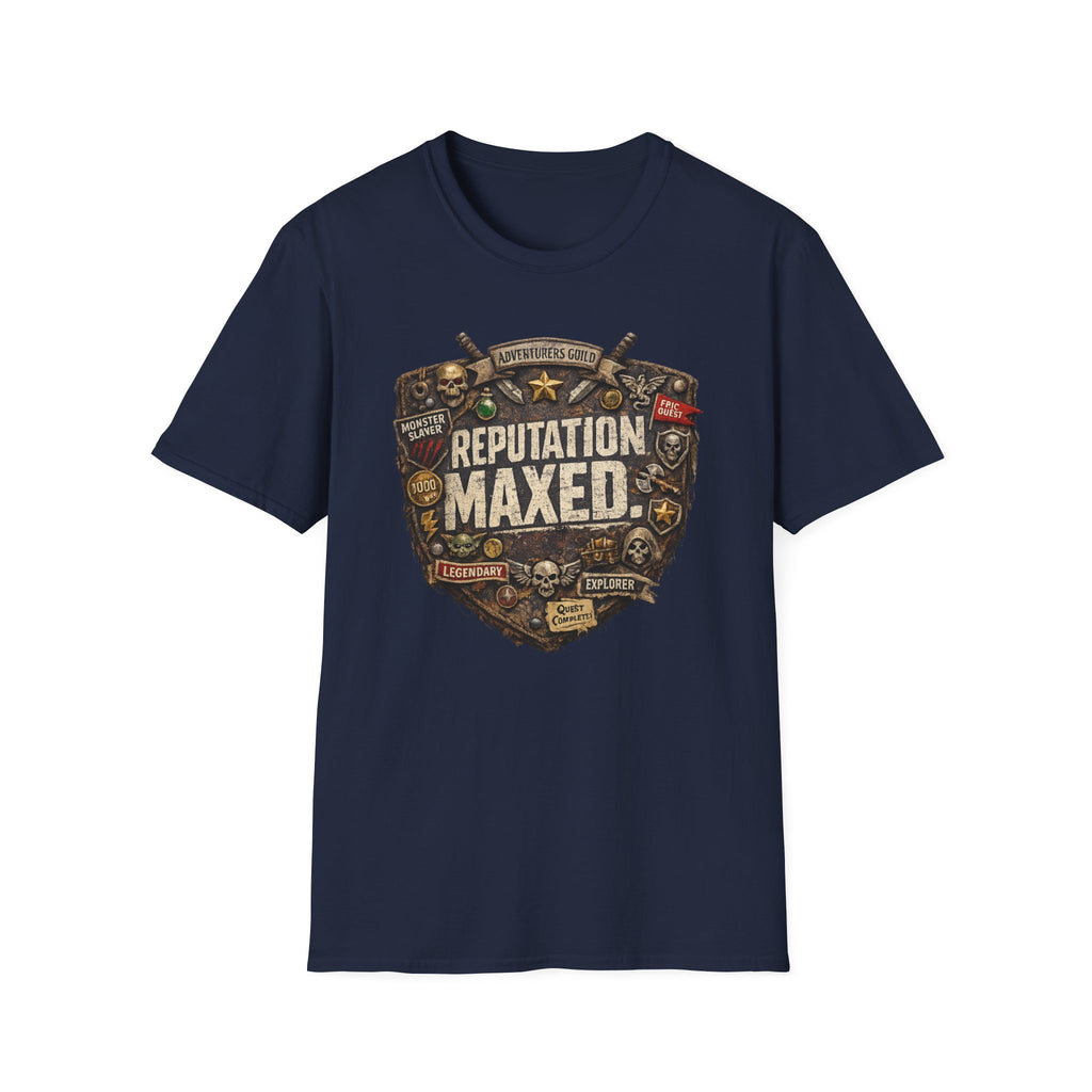 'Reputation Maxed' Gamer Adventure Graphic T-Shirt