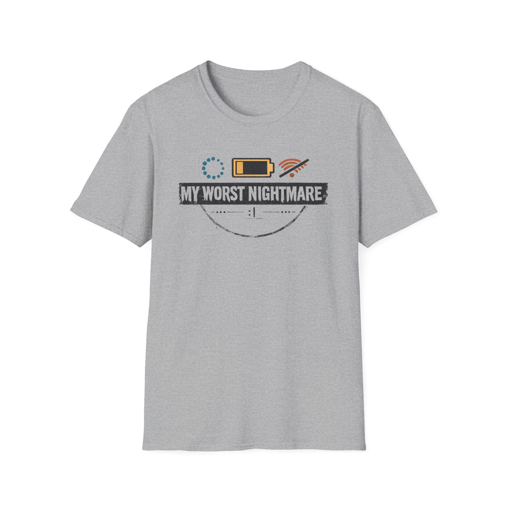 “My Worst Nightmare” T-Shirt - Low Battery & No Signal Graphic Tee