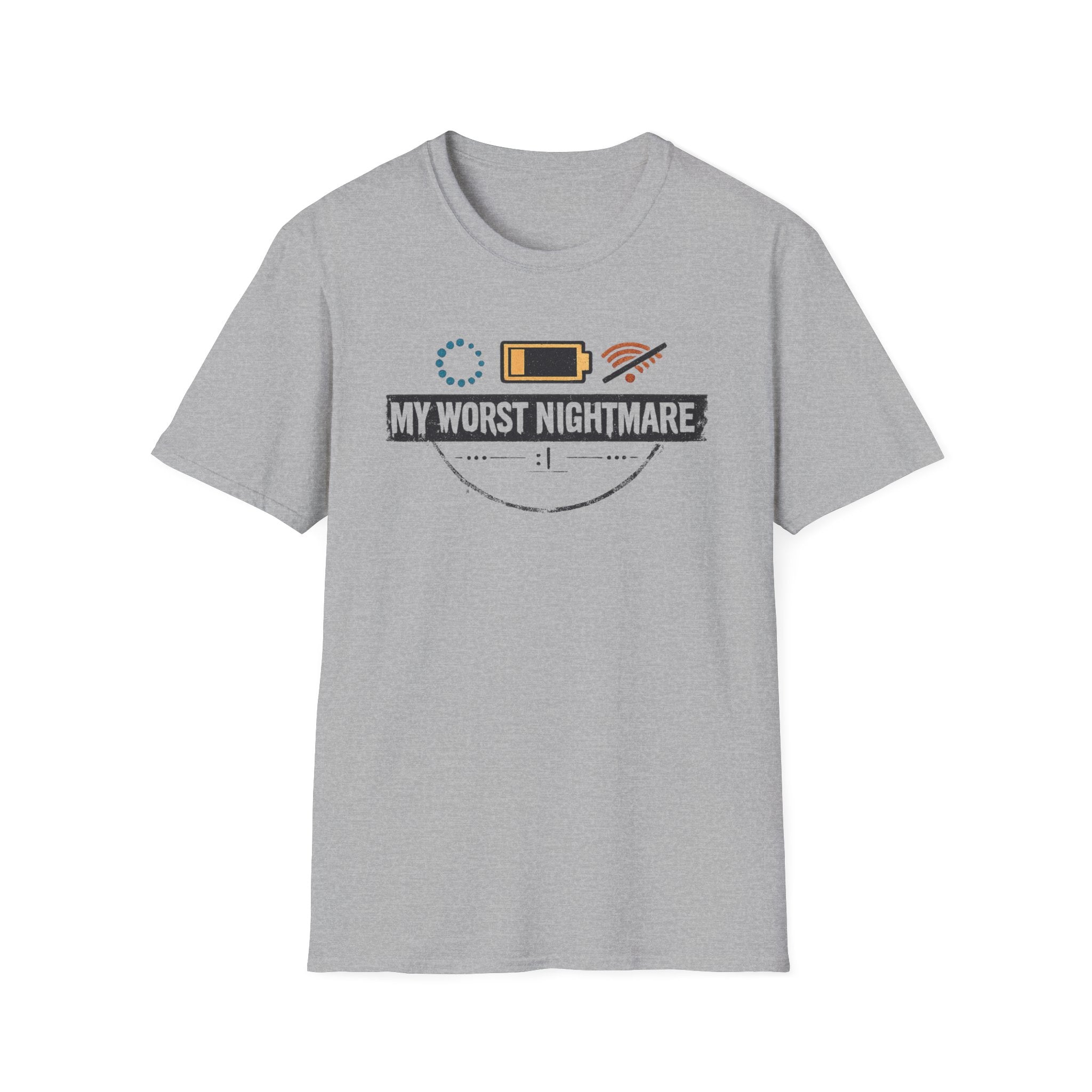 “My Worst Nightmare” T-Shirt - Low Battery & No Signal Graphic Tee