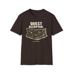 Quest Accepted, Reward Unknown T-Shirt — Vintage RPG Map Tee for Gamers & Adventurers