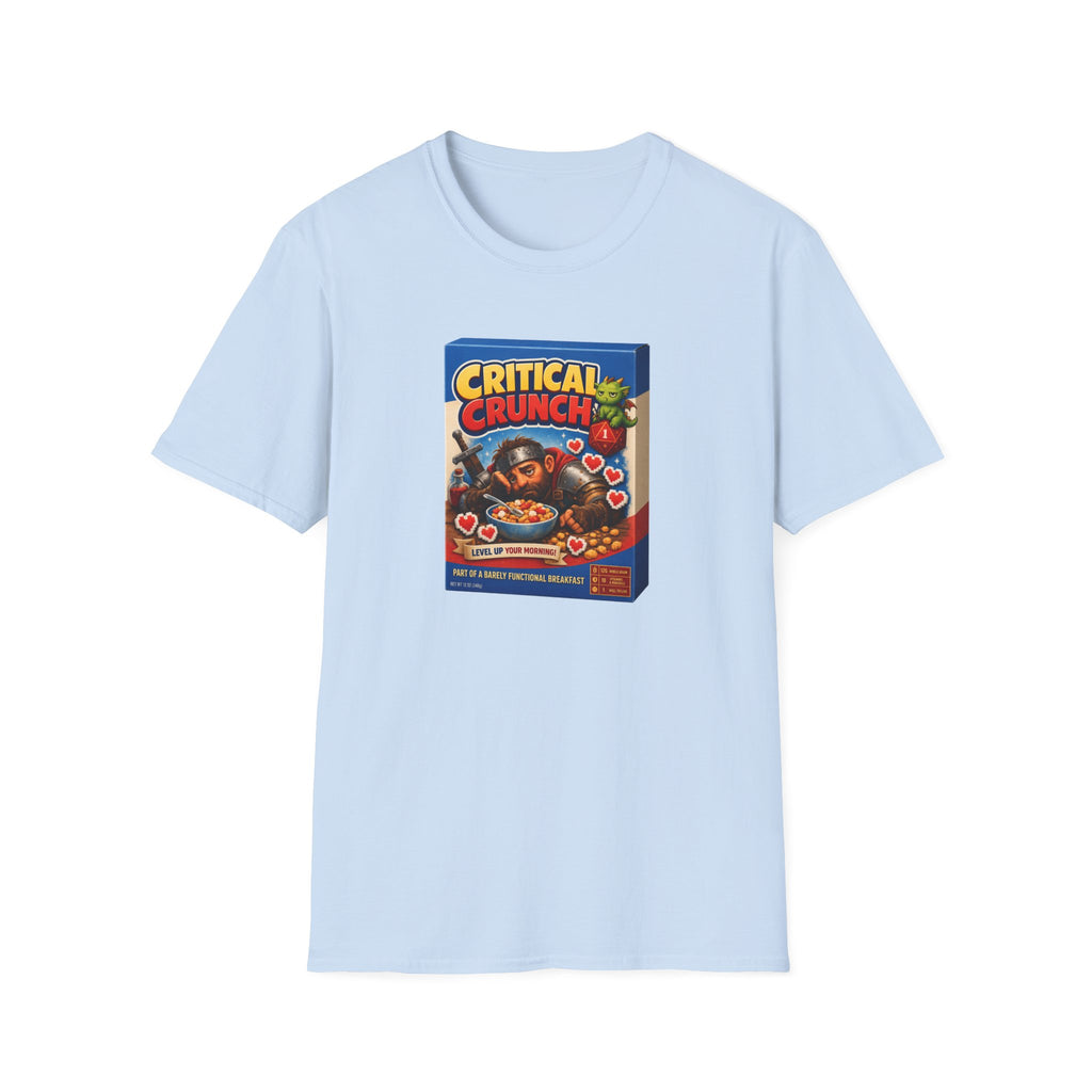 Critical Crunch Cereal T-Shirt — Retro Gaming Breakfast Tee