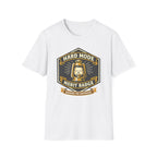 Hard Mode Merit Badge T‑Shirt — Retro Lantern Gaming/Outdoors Crew Tee