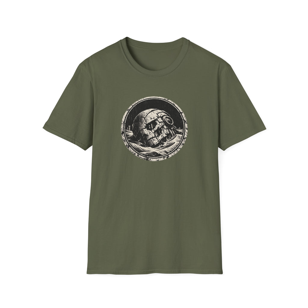 Buried Robot T‑Shirt – Vintage Space Helmet Graphic Tee