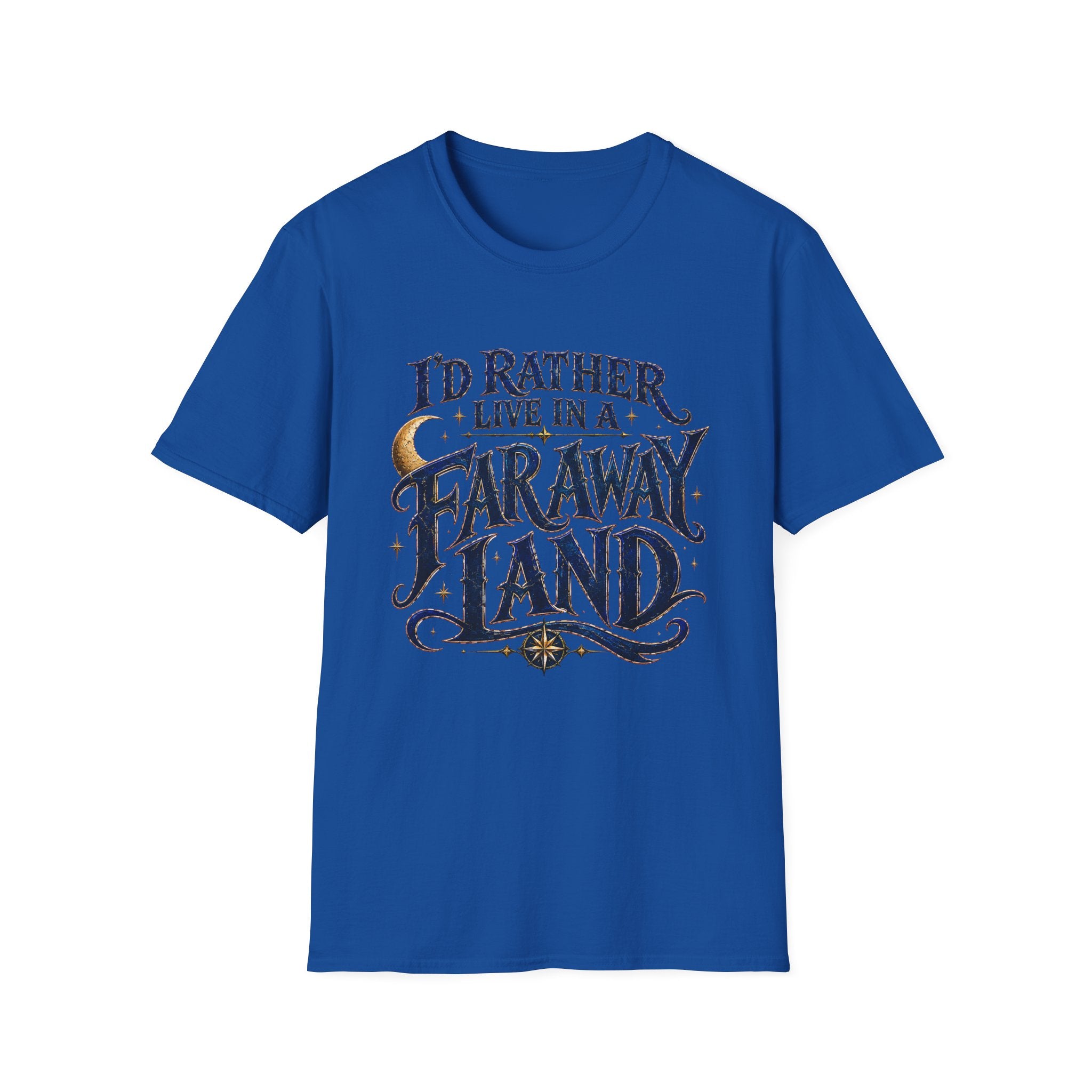 I'd Rather Live in a Faraway Land whimsical fantasy t-shirt