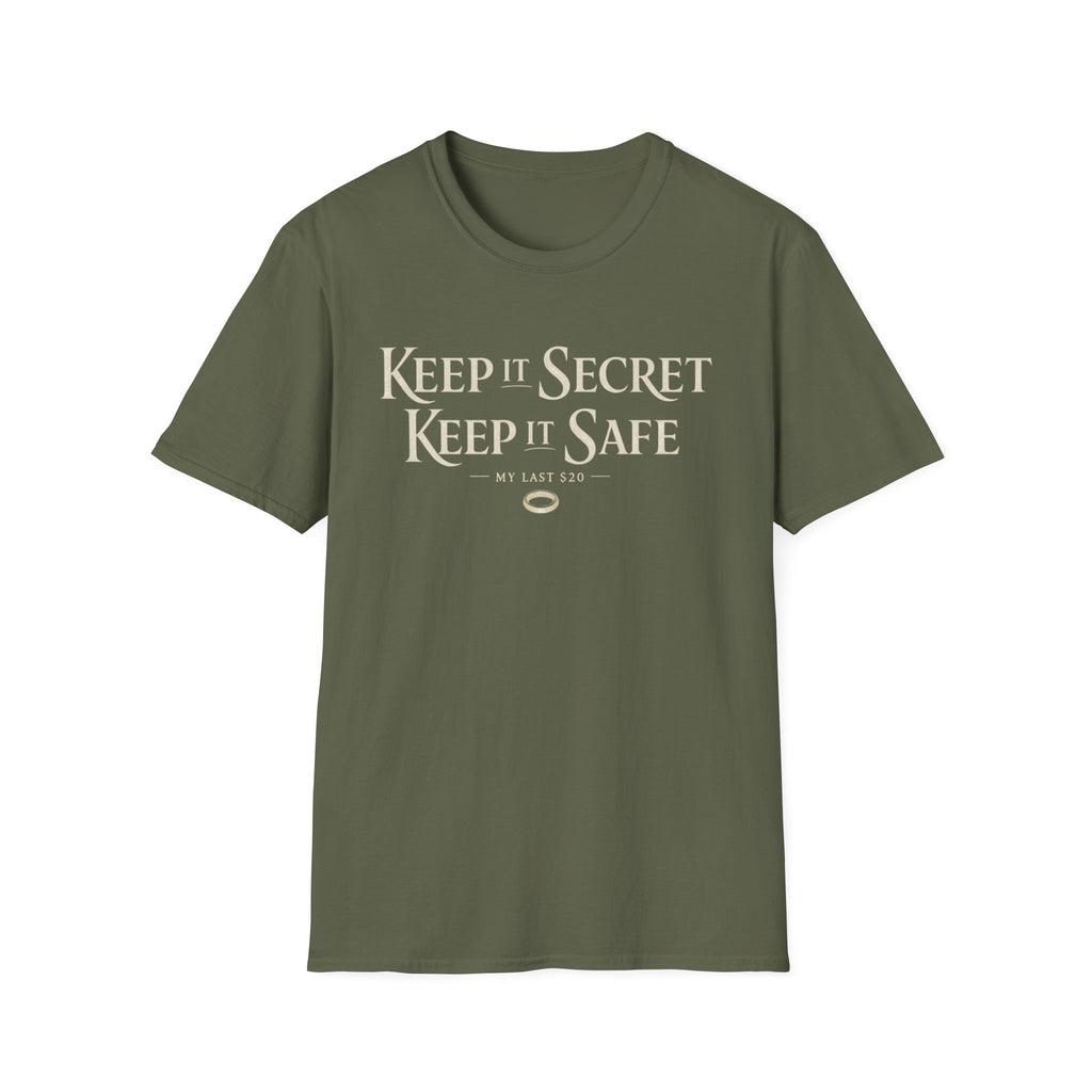 "Keep It Secret, Keep It Safe: My Last 20" T-Shirt - Retro Lord of the Rings Inspired Tee