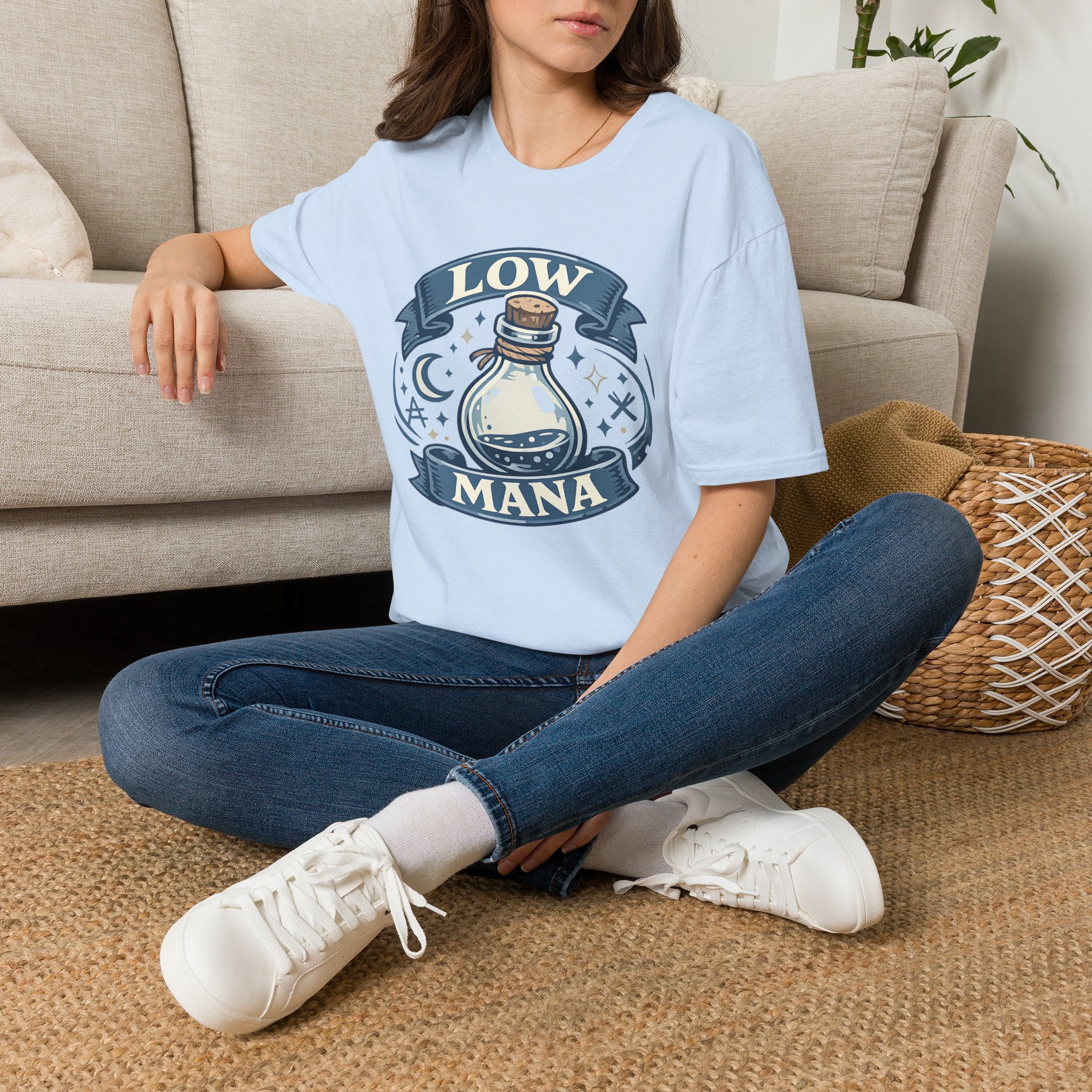Low Mana T-Shirt — Cute Fantasy Potion Tee for Gamers & RPG Fans