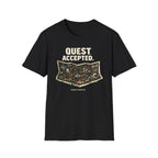 Quest Accepted, Reward Unknown T-Shirt — Vintage RPG Map Tee for Gamers & Adventurers