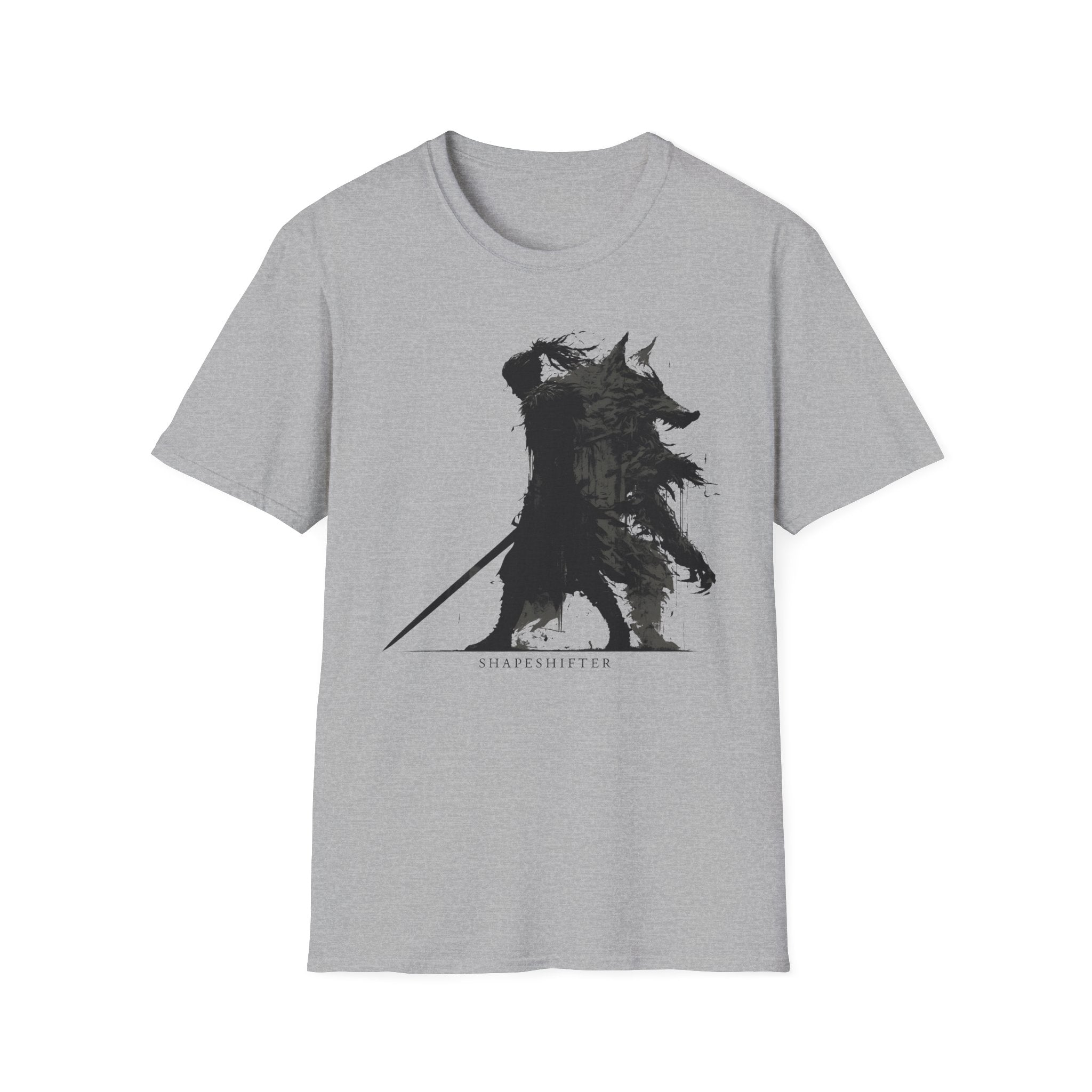 Shape Shifter Silhouette T-Shirt - Dark Ink Wolf Wilderness Graphic Tee