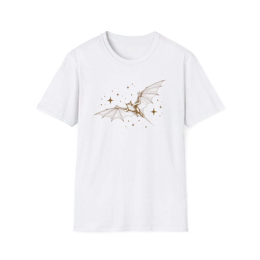 Bat & Stars Graphic T-Shirt — Vintage Moonlight Bat Tee