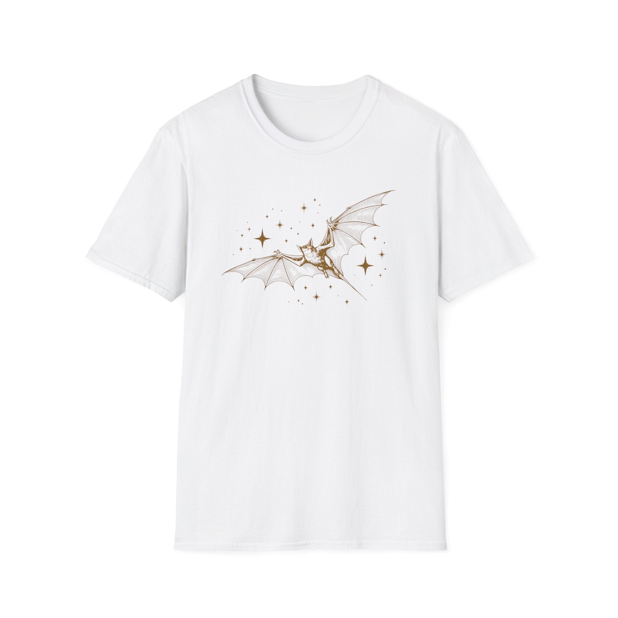 Bat & Stars Graphic T-Shirt — Vintage Moonlight Bat Tee