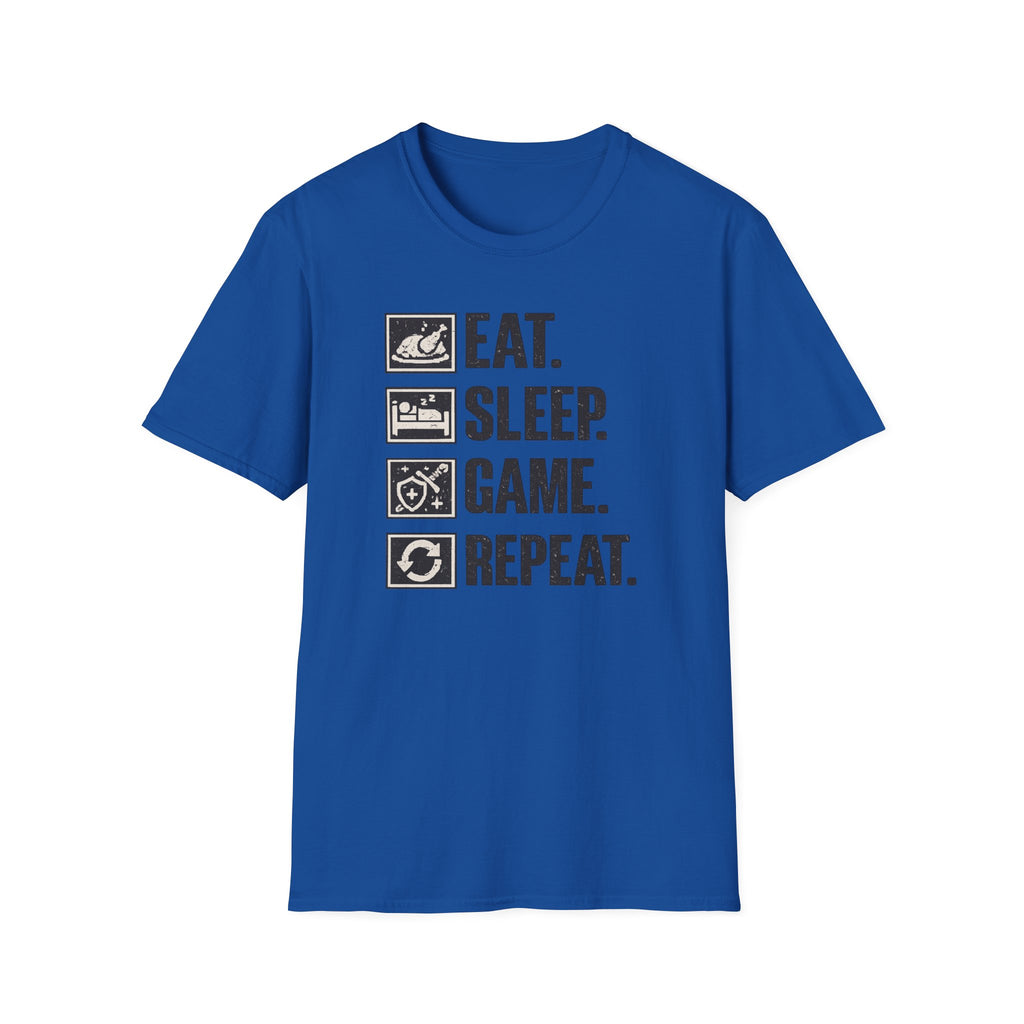 "Eat. Sleep. Game. Repeat." - Gamer Graphic T-Shirt