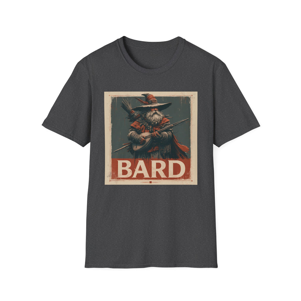 Bard Graphic T-Shirt — Vintage Fantasy Bard Design