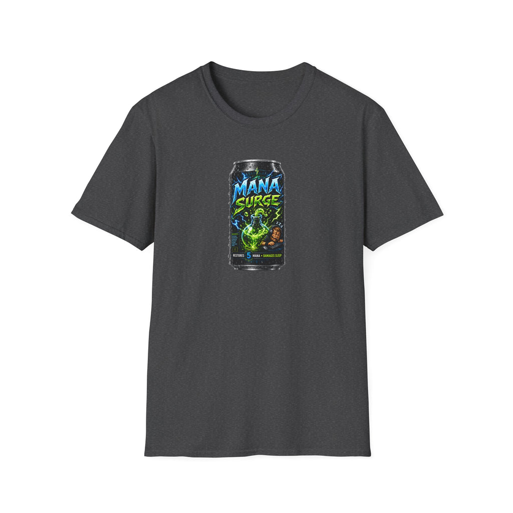 Mana Surge Energy Drink Can T-Shirt — Gamer & Fantasy Graphic Tee