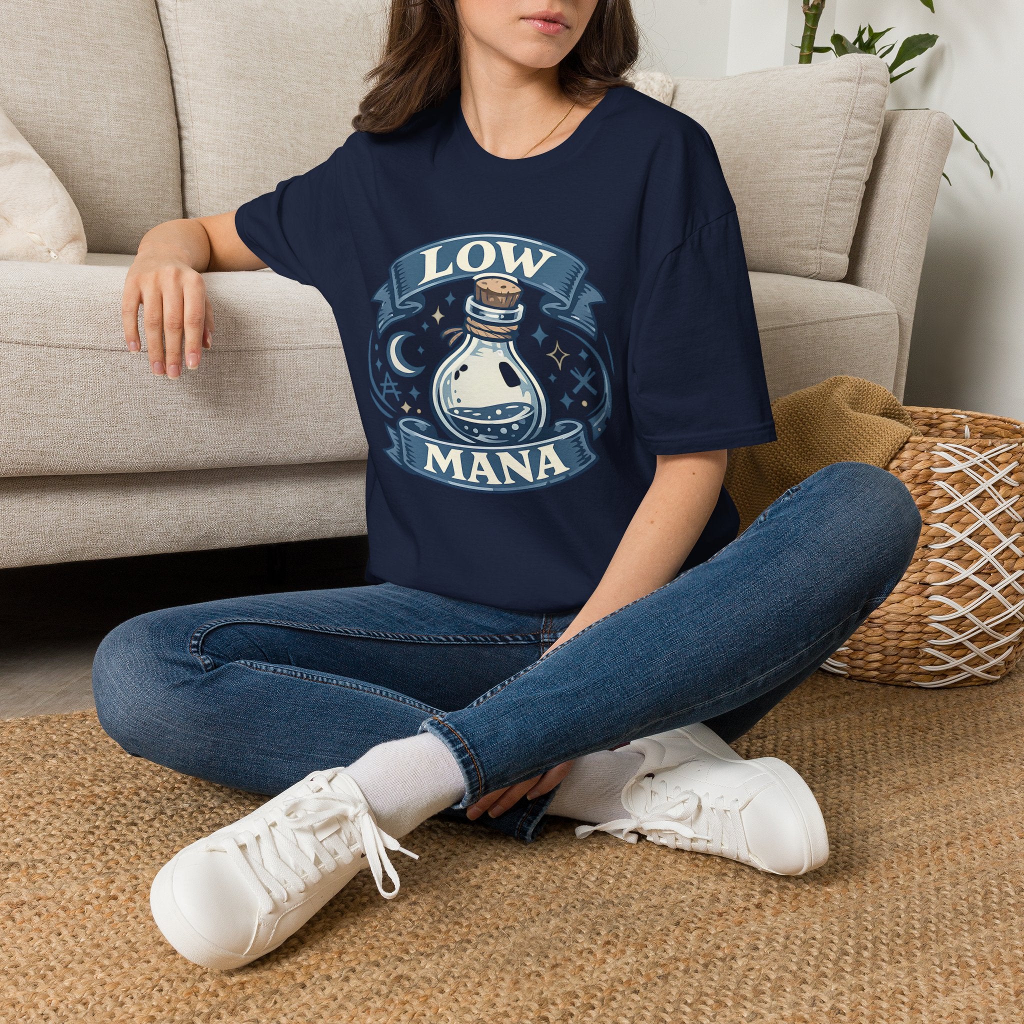 Low Mana T-Shirt — Cute Fantasy Potion Tee for Gamers & RPG Fans