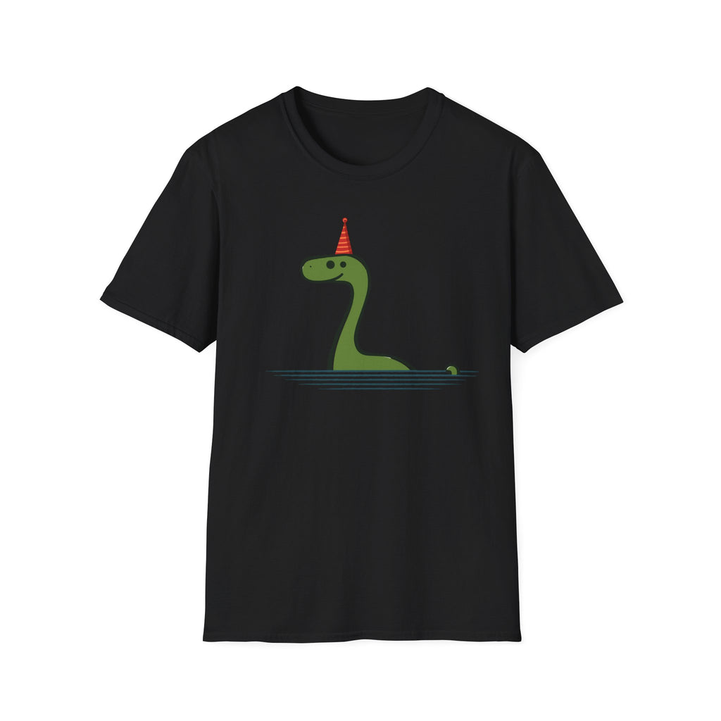 Party Nessie T-Shirt - Cute Loch Monster with Birthday Hat