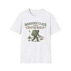 Wanderer Class Cryptid Build - Bigfoot Hiking Graphic T-Shirt
