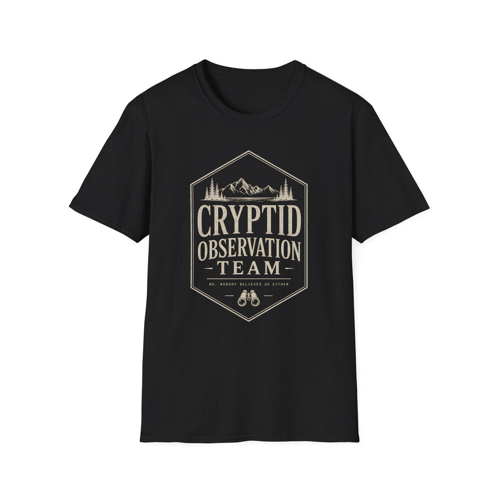 Cryptid Observation Team T-Shirt - Outdoor Adventure Bigfoot Sasquatch Tee