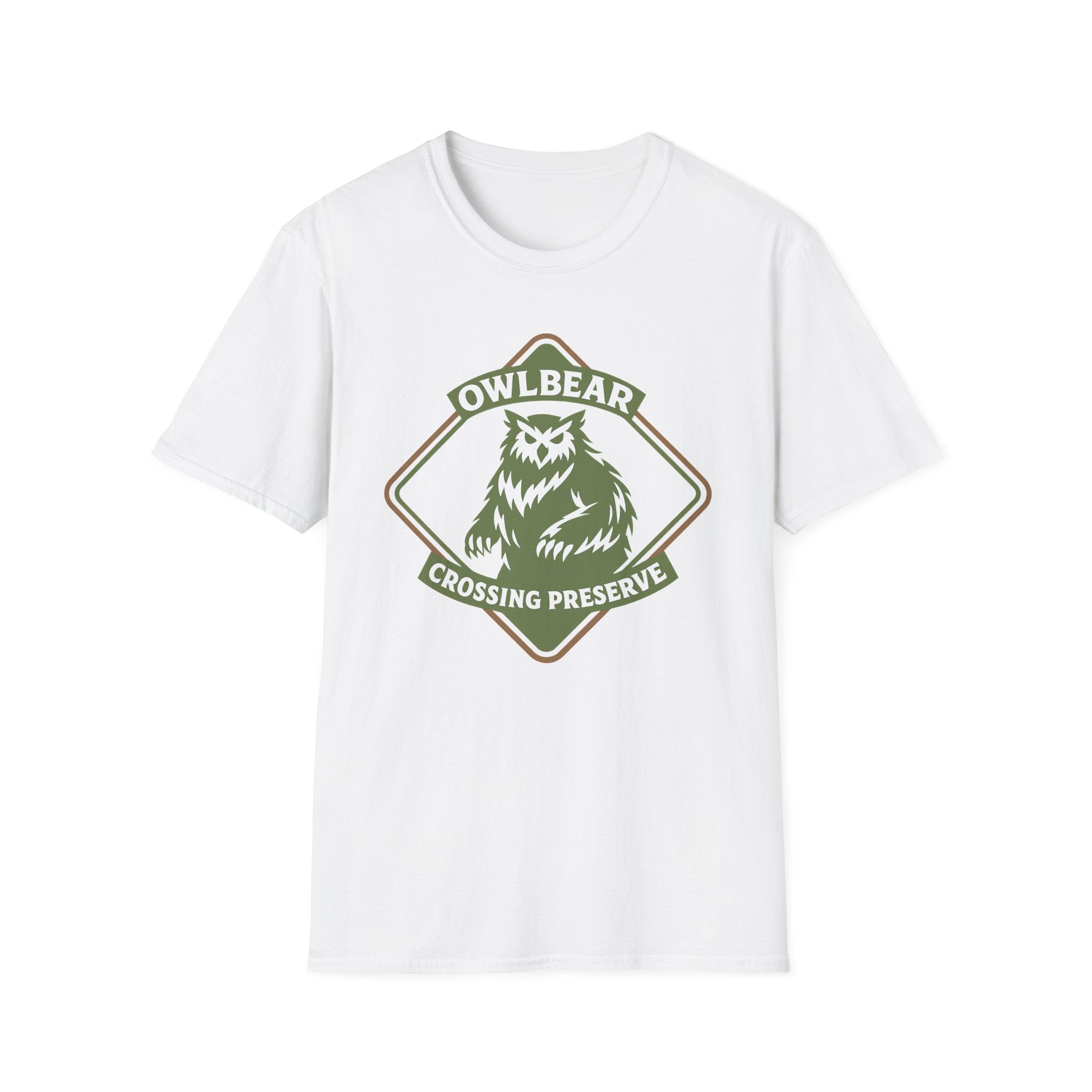 Owlbear Crossing Preserve T-Shirt - Fantasy RPG Creature Tee
