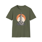 "Gains" Giant Sword T-Shirt — 'Endure Conquer' Vintage Fitness Tee