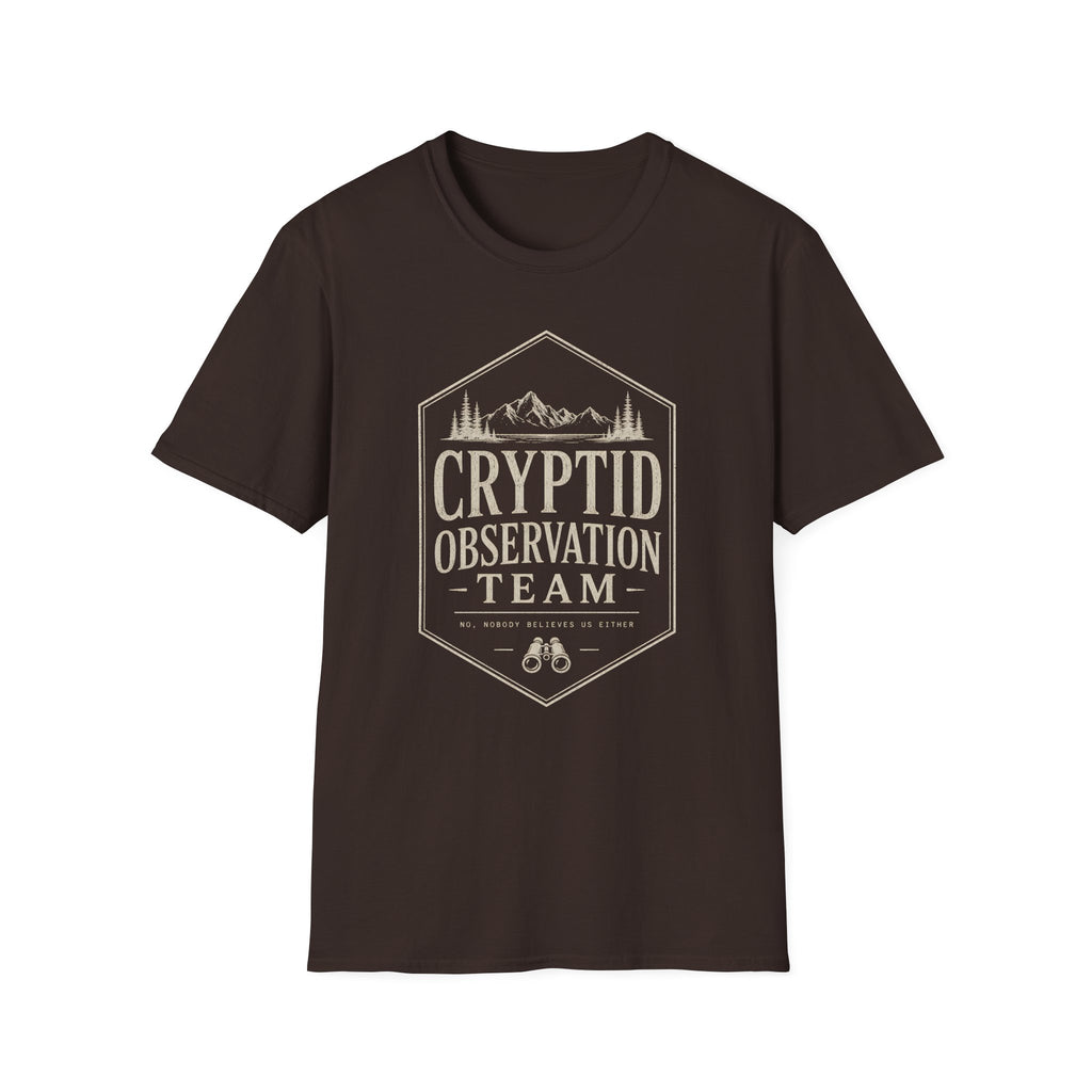 Cryptid Observation Team T-Shirt - Outdoor Adventure Bigfoot Sasquatch Tee