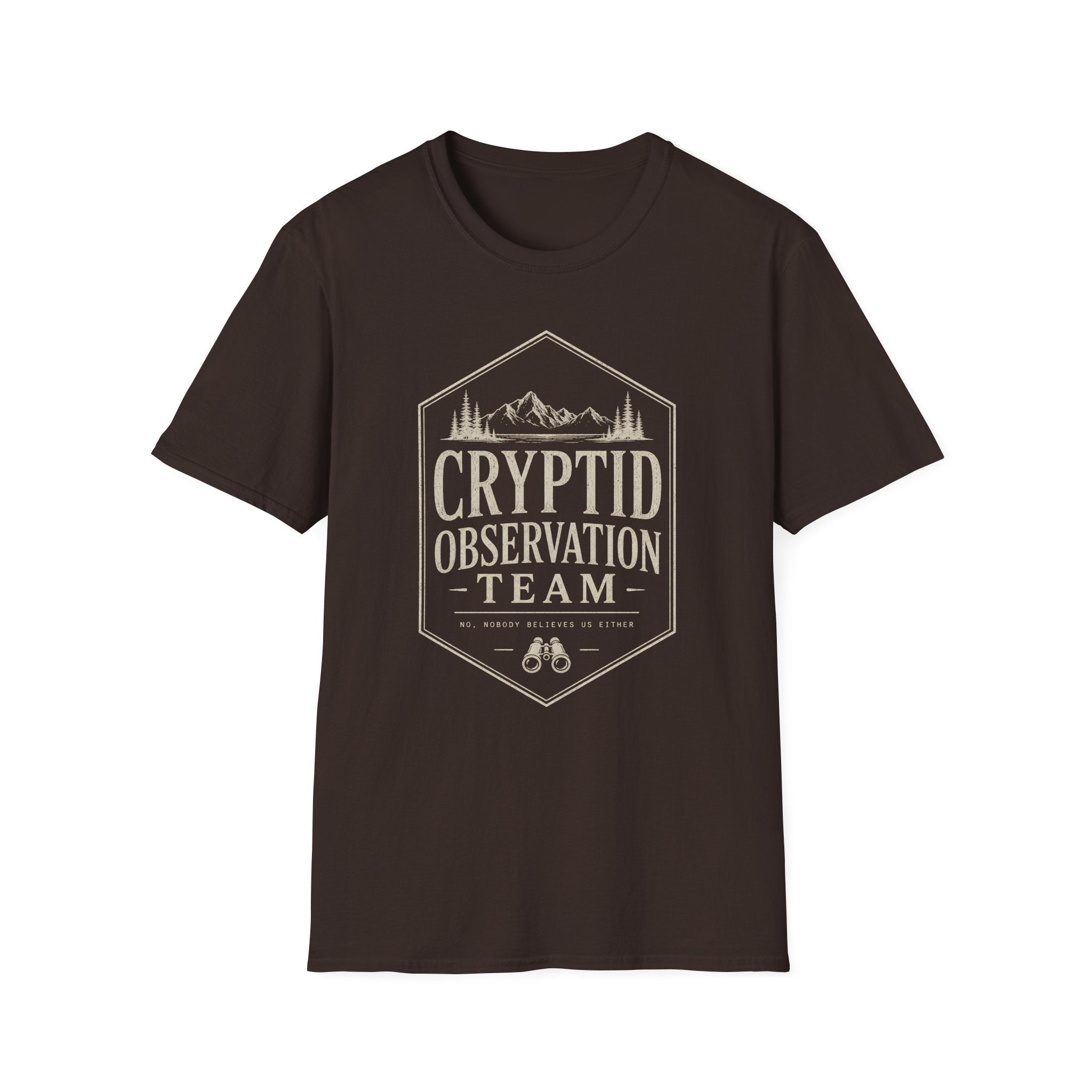 Cryptid Observation Team T-Shirt - Outdoor Adventure Bigfoot Sasquatch Tee