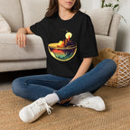 Fantasy Castle in Crystal Ball T-Shirt - Glass Orb Sunset Illustration