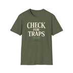 Check For Traps T-Shirt - Funny Retro Adventure Graphic Tee