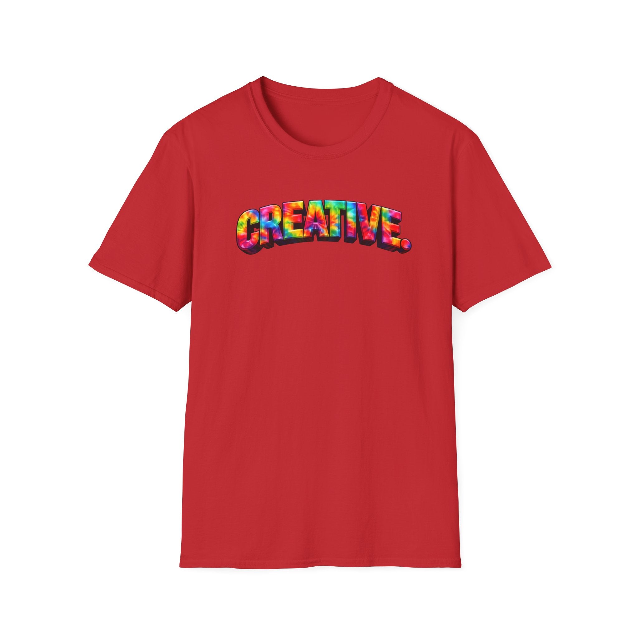 Creative Tie-Dye T-Shirt — Bold Rainbow Graphic Tee
