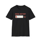 Social Battery Low Funny Introvert Graphic T-Shirt