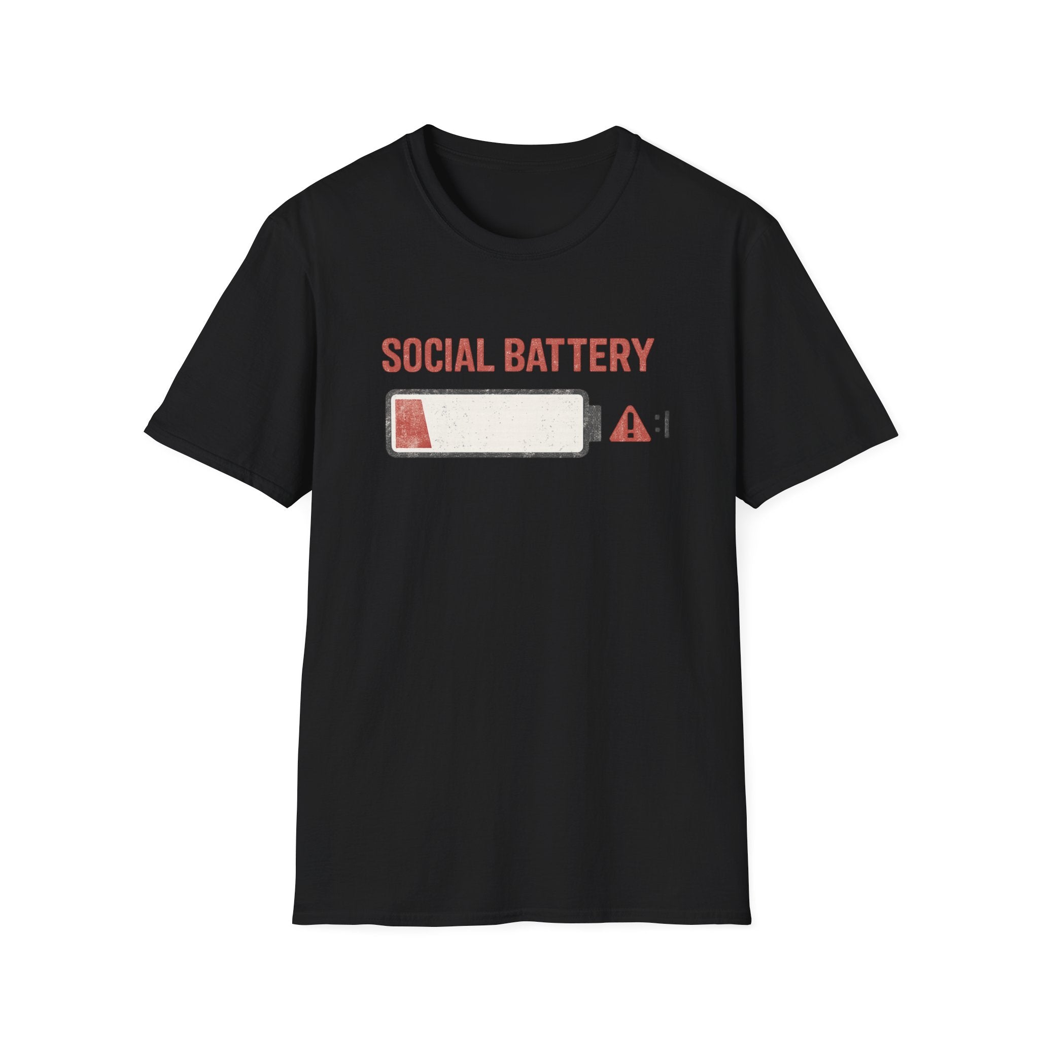 Social Battery Low Funny Introvert Graphic T-Shirt