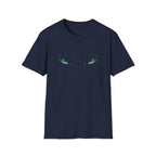 Mystic Green Cat Eyes T-Shirt - Glowing Feline Gaze Tee