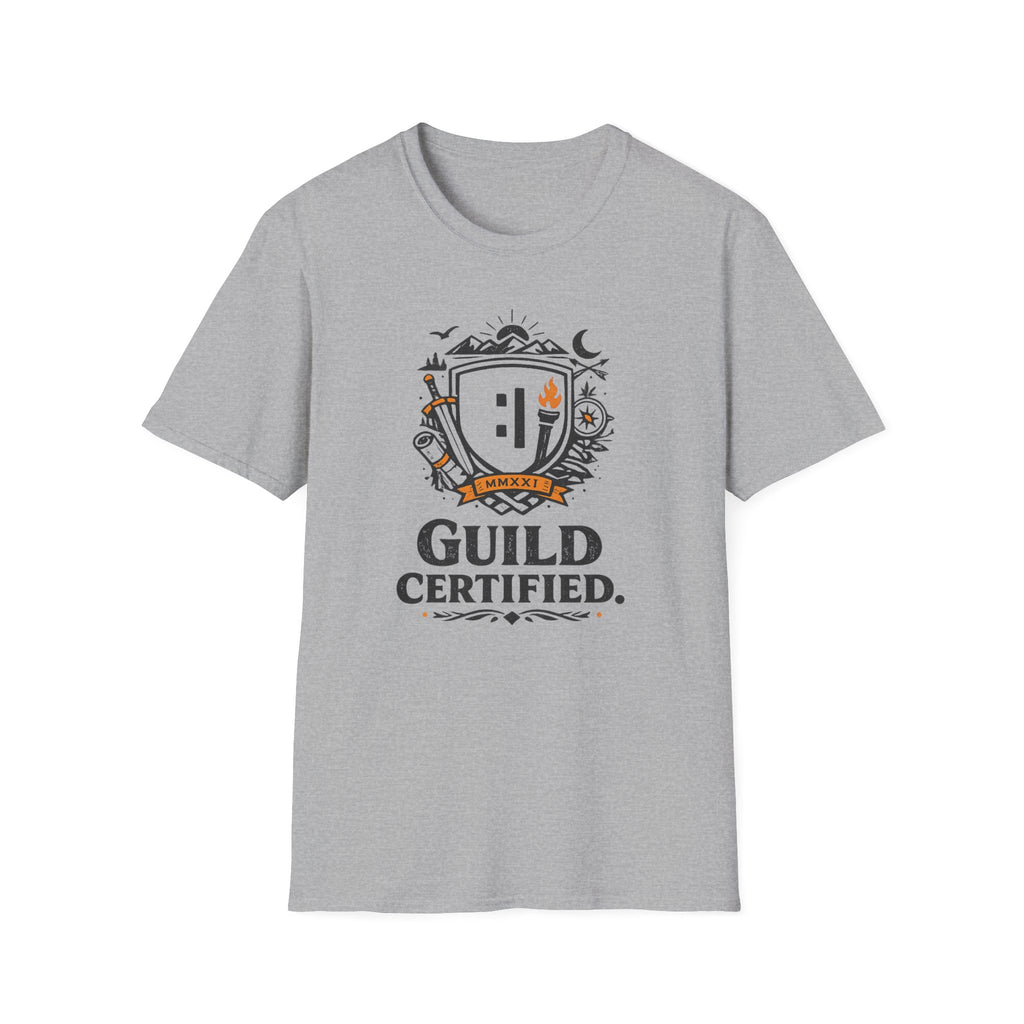 Guild Certified T-Shirt — Crest Emblem Gaming Logo Tee