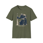 Paladin Kneeling T-Shirt - Fantasy Sword Knight Gaming Tee