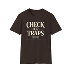 Check For Traps T-Shirt - Funny Retro Adventure Graphic Tee