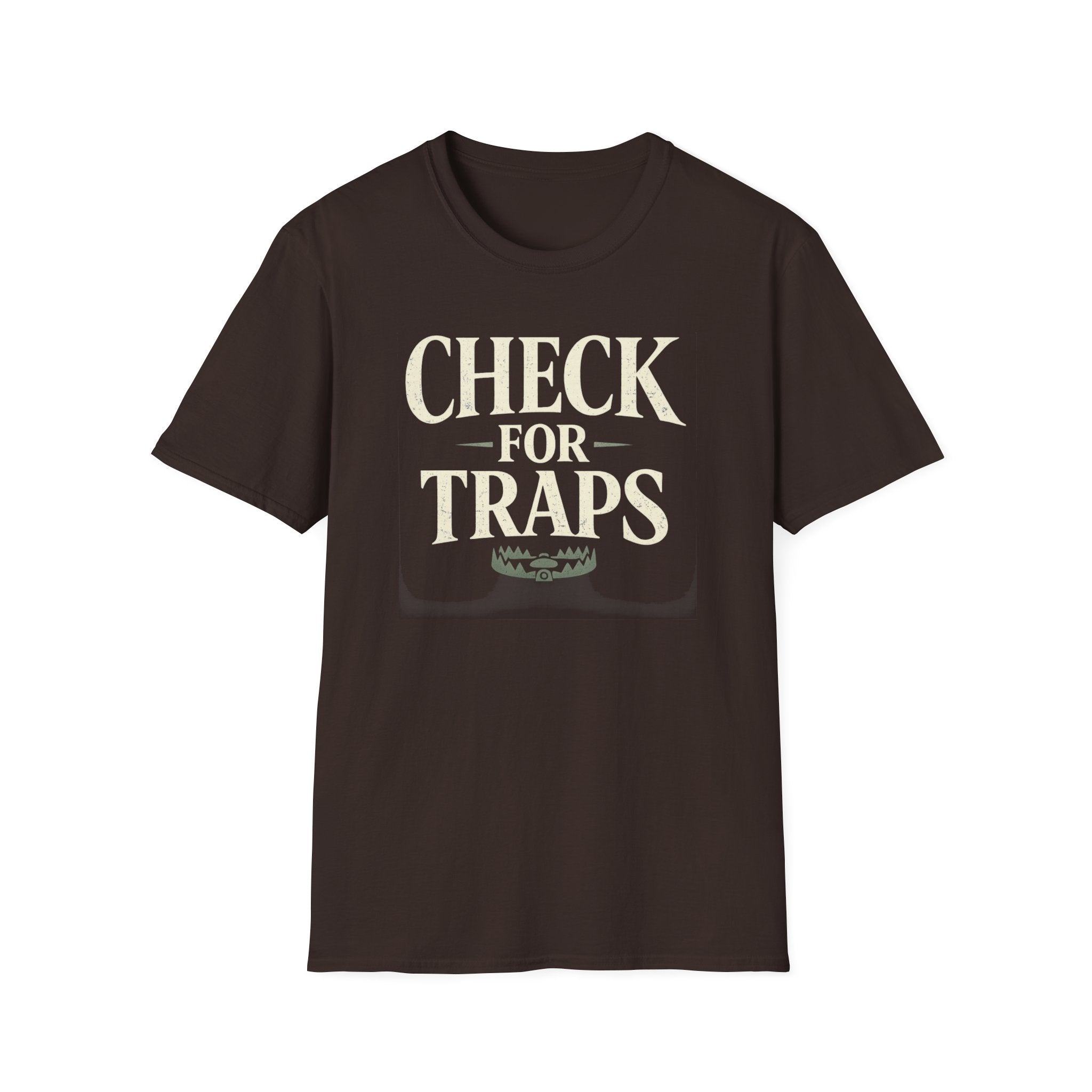 Check For Traps T-Shirt - Funny Retro Adventure Graphic Tee