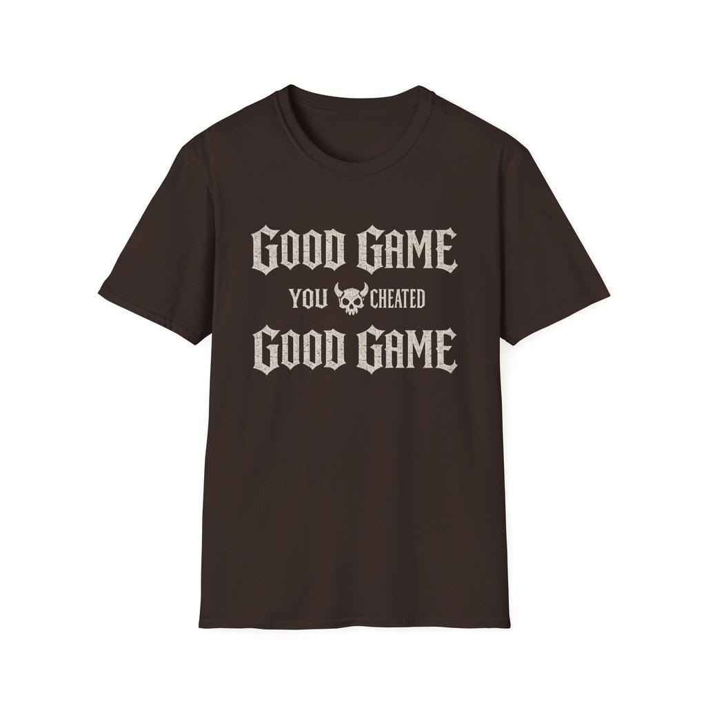 Good Game You Cheated T-Shirt - Funny Gamer Skull Retro Tee
