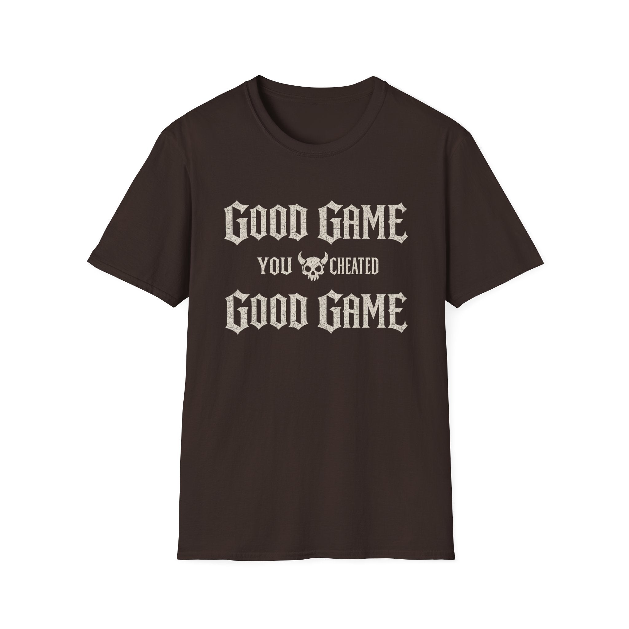 Good Game You Cheated T-Shirt - Funny Gamer Skull Retro Tee
