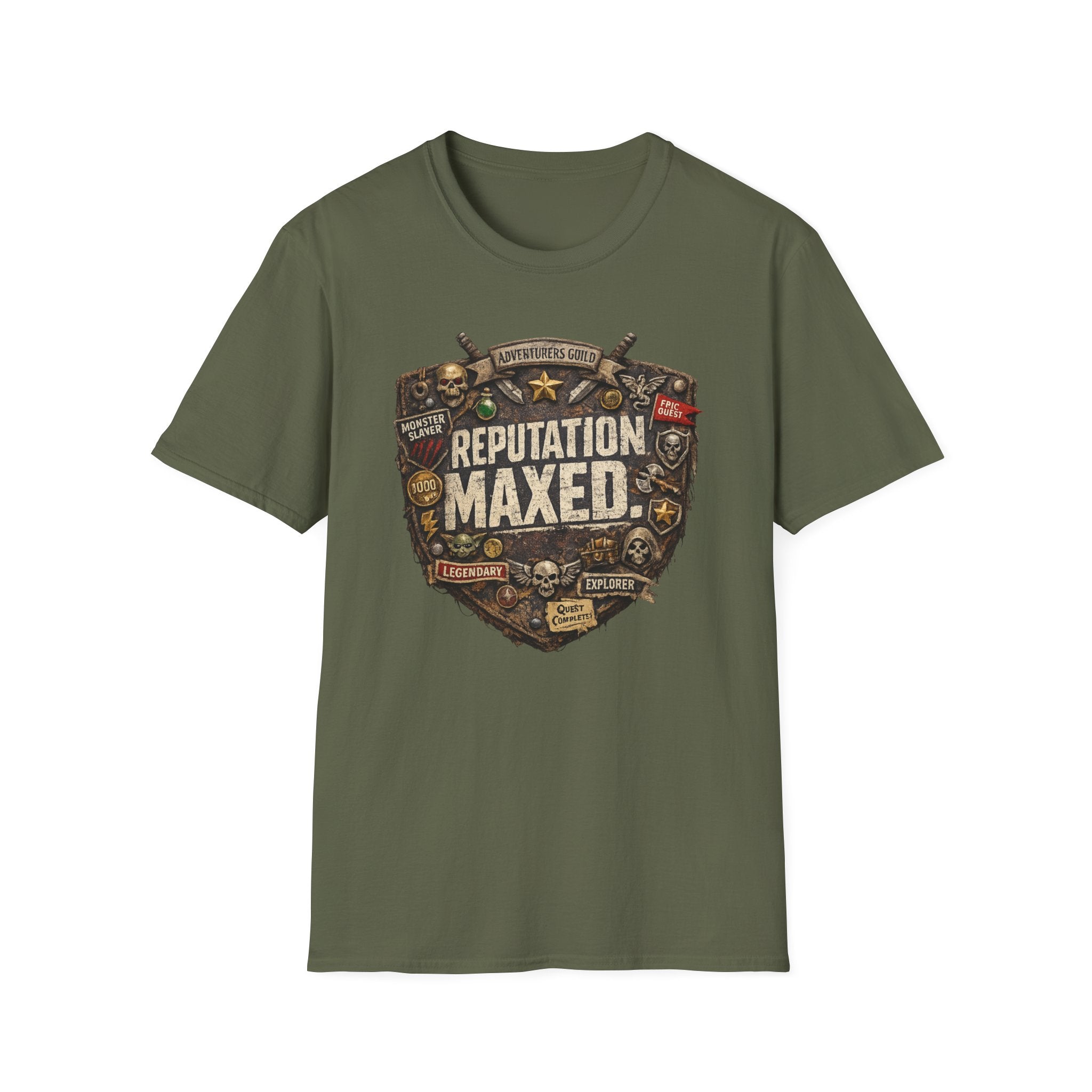 'Reputation Maxed' Gamer Adventure Graphic T-Shirt