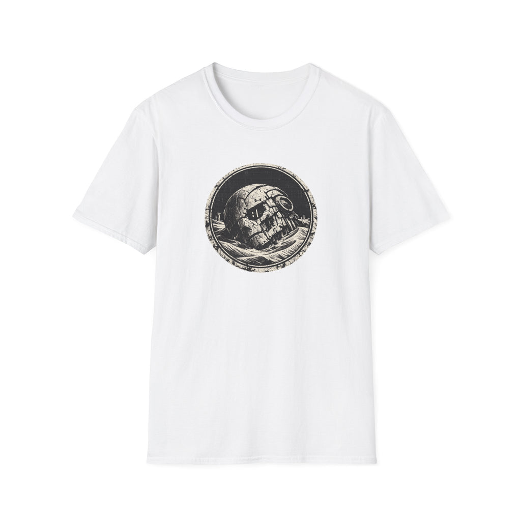 Buried Robot T‑Shirt – Vintage Space Helmet Graphic Tee