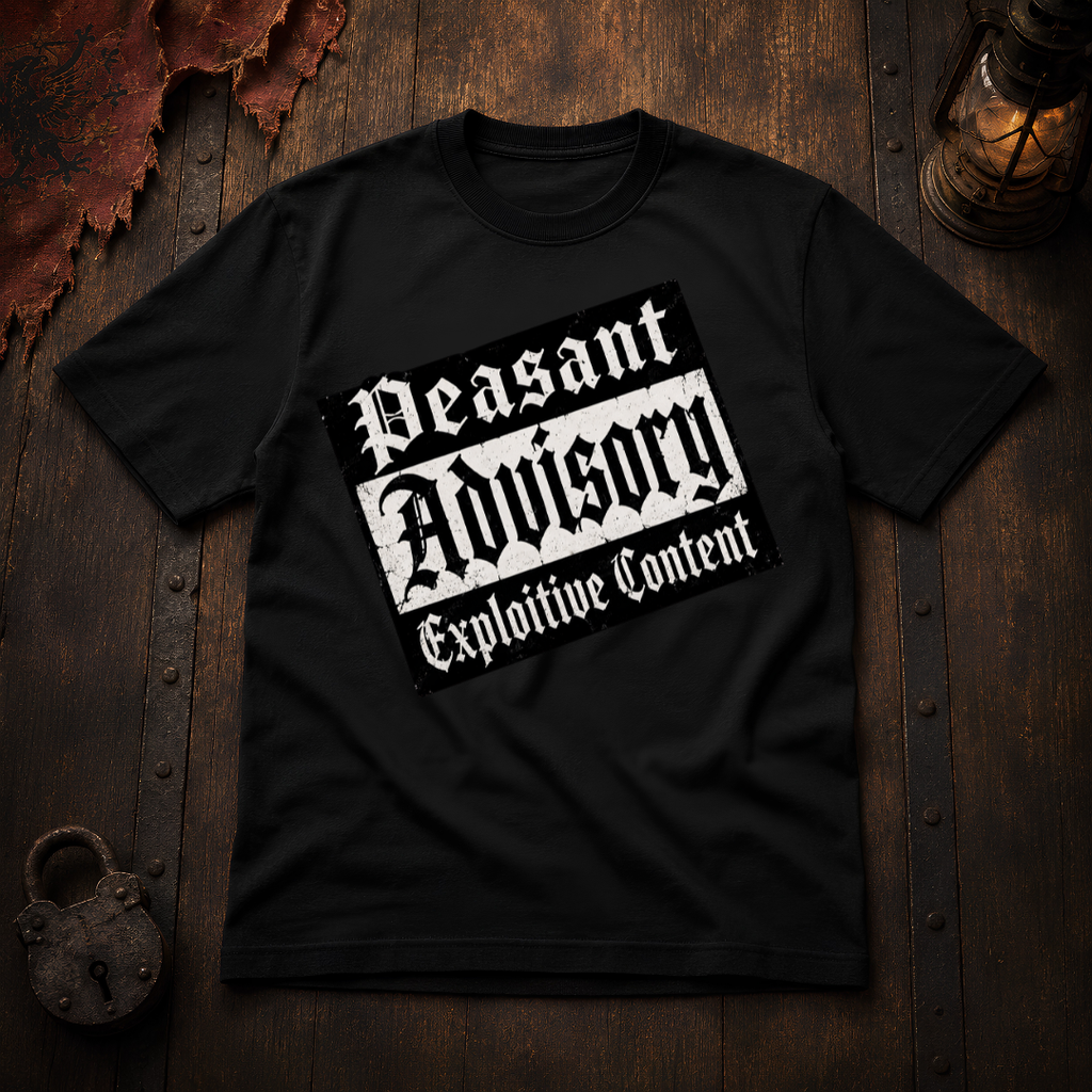Peasant Advisory 'Exploitive Content' T-Shirt