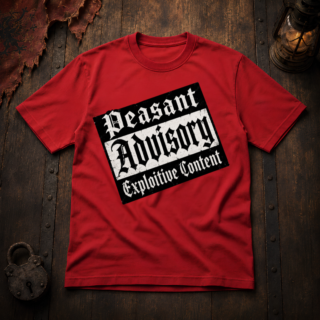 Peasant Advisory 'Exploitive Content' T-Shirt