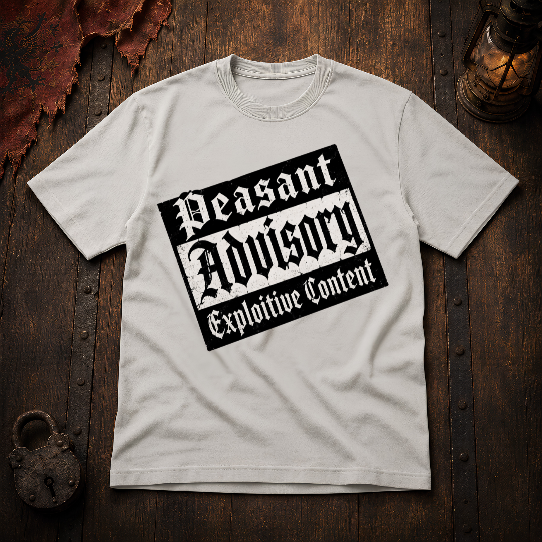 Peasant Advisory 'Exploitive Content' T-Shirt